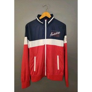 RSVLTS‎ Windbreaker Jacket Men's M Red White Blue Full Zip USA America Patriotic